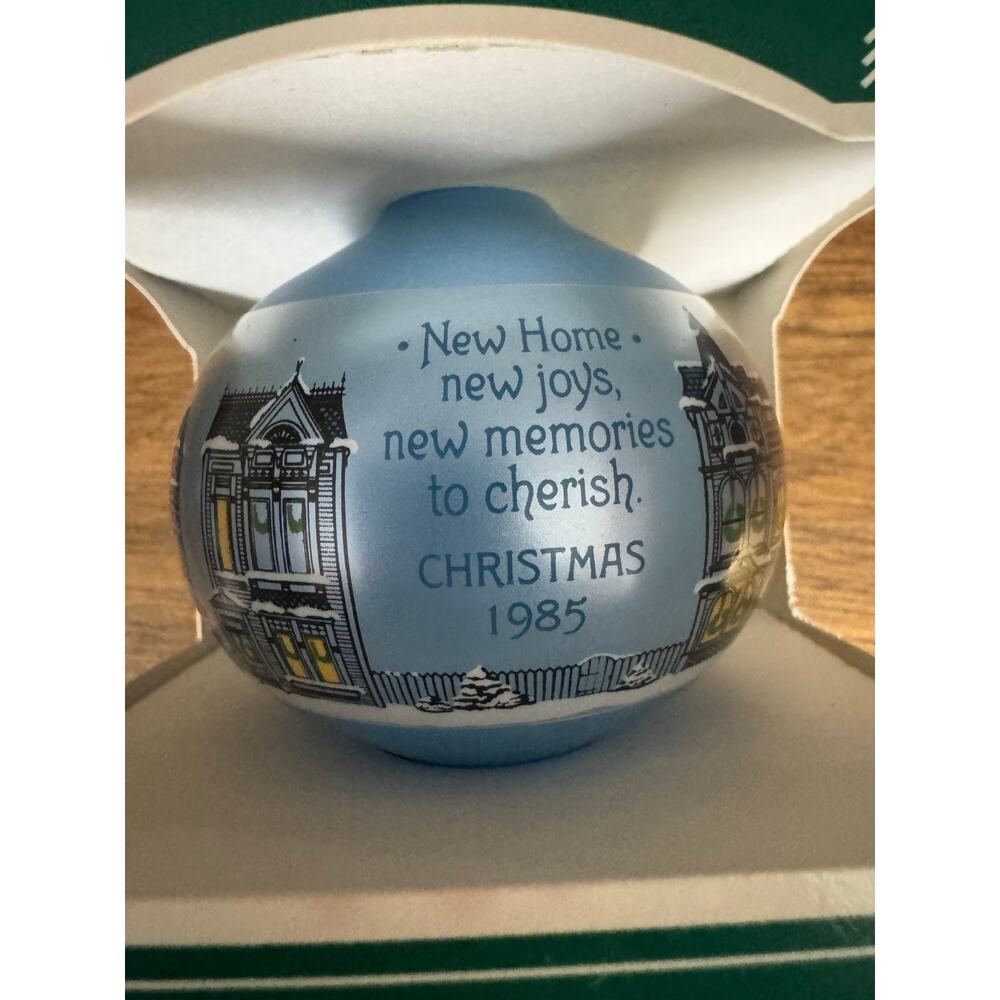 Hallmark 1985 Glass Christmas Ornament New Home Keepsake Vintage - Picture 2 of 10
